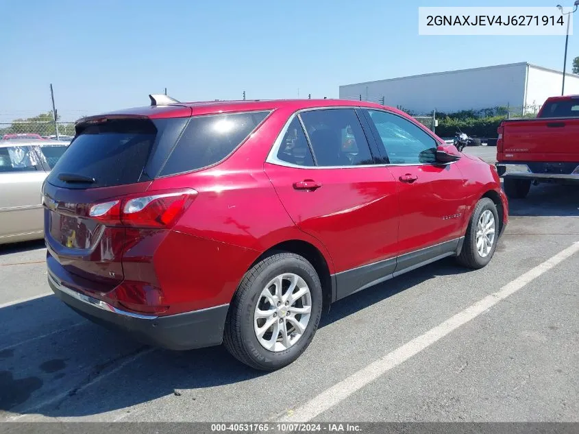 2018 Chevrolet Equinox Lt VIN: 2GNAXJEV4J6271914 Lot: 40531765