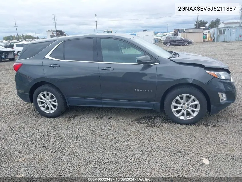 2018 Chevrolet Equinox Lt VIN: 2GNAXSEV5J6211887 Lot: 40532345