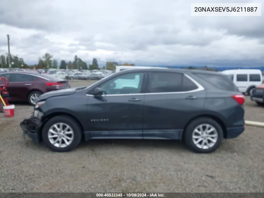 2018 Chevrolet Equinox Lt VIN: 2GNAXSEV5J6211887 Lot: 40532345