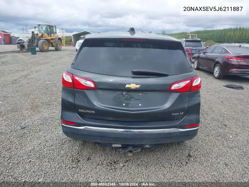 2018 Chevrolet Equinox Lt VIN: 2GNAXSEV5J6211887 Lot: 40532345