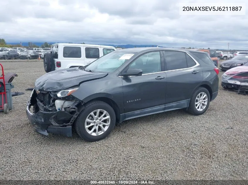 2018 Chevrolet Equinox Lt VIN: 2GNAXSEV5J6211887 Lot: 40532345