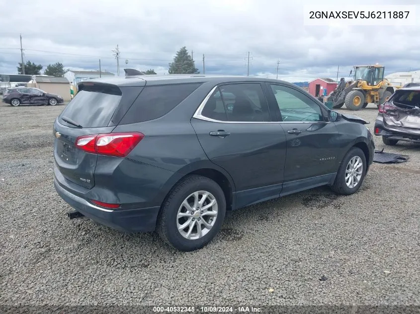 2018 Chevrolet Equinox Lt VIN: 2GNAXSEV5J6211887 Lot: 40532345