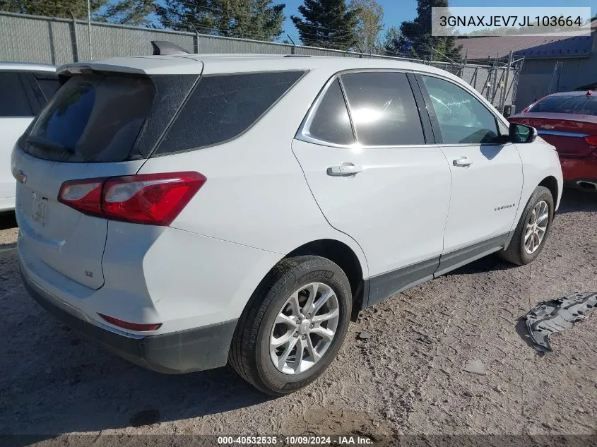 2018 Chevrolet Equinox Lt VIN: 3GNAXJEV7JL103664 Lot: 40532535