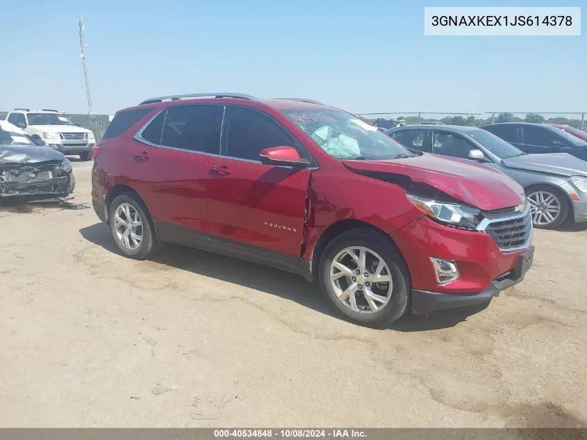 2018 Chevrolet Equinox Lt VIN: 3GNAXKEX1JS614378 Lot: 40534848