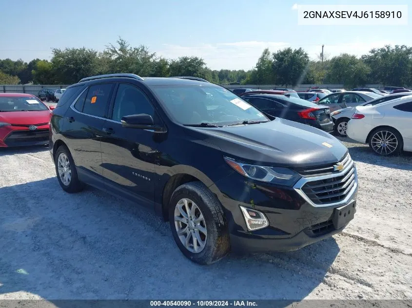 2018 Chevrolet Equinox Lt VIN: 2GNAXSEV4J6158910 Lot: 40540090