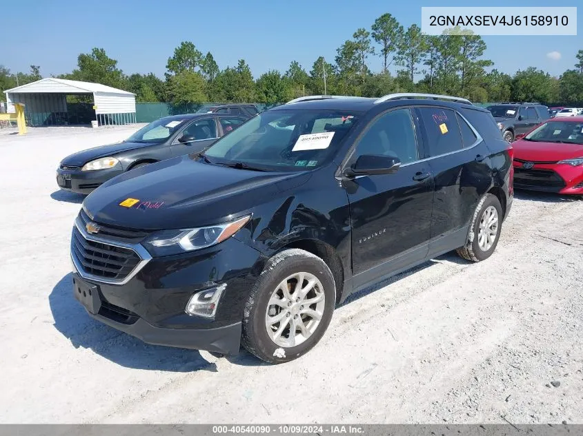 2018 Chevrolet Equinox Lt VIN: 2GNAXSEV4J6158910 Lot: 40540090