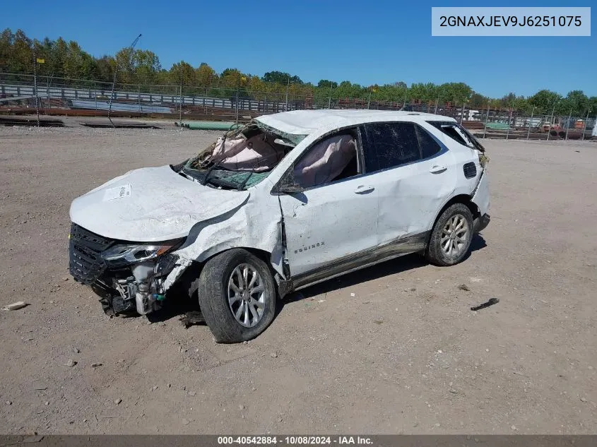 2018 Chevrolet Equinox Lt VIN: 2GNAXJEV9J6251075 Lot: 40542884