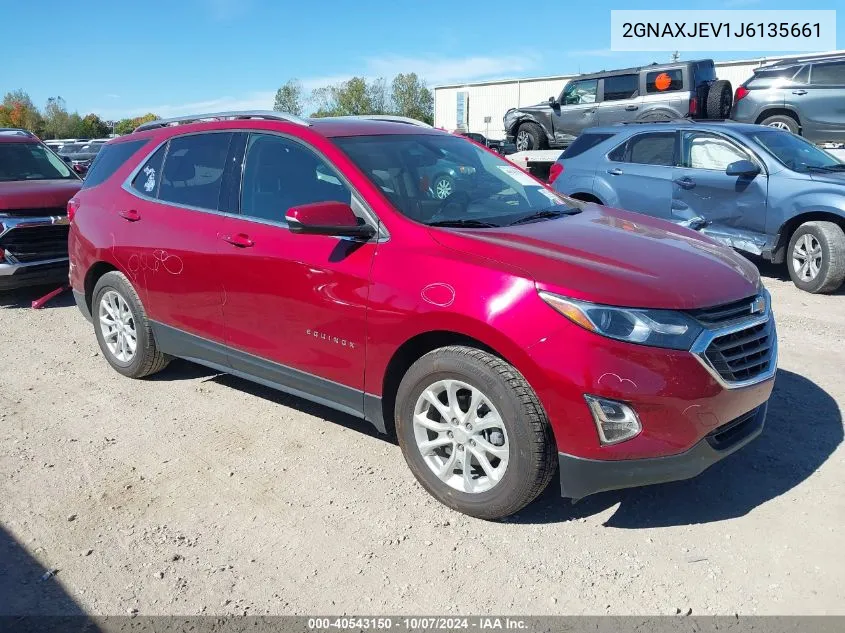 2018 Chevrolet Equinox Lt VIN: 2GNAXJEV1J6135661 Lot: 40543150