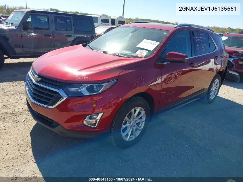 2018 Chevrolet Equinox Lt VIN: 2GNAXJEV1J6135661 Lot: 40543150