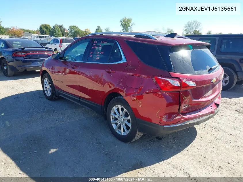 2018 Chevrolet Equinox Lt VIN: 2GNAXJEV1J6135661 Lot: 40543150