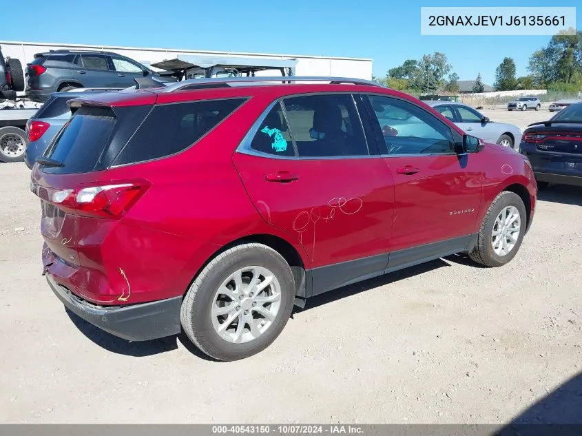 2018 Chevrolet Equinox Lt VIN: 2GNAXJEV1J6135661 Lot: 40543150