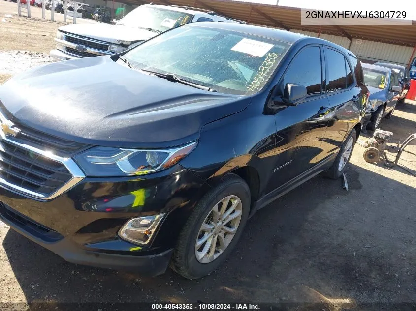 2018 Chevrolet Equinox Ls VIN: 2GNAXHEVXJ6304729 Lot: 40543352