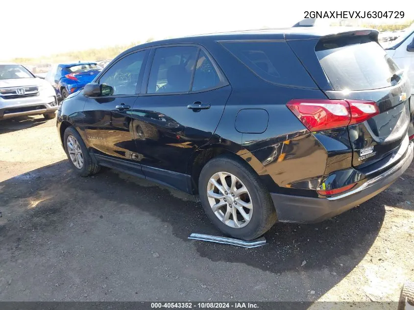 2018 Chevrolet Equinox Ls VIN: 2GNAXHEVXJ6304729 Lot: 40543352