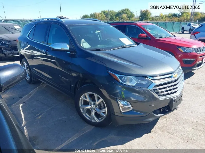 3GNAXMEV0JL102065 2018 Chevrolet Equinox Premier