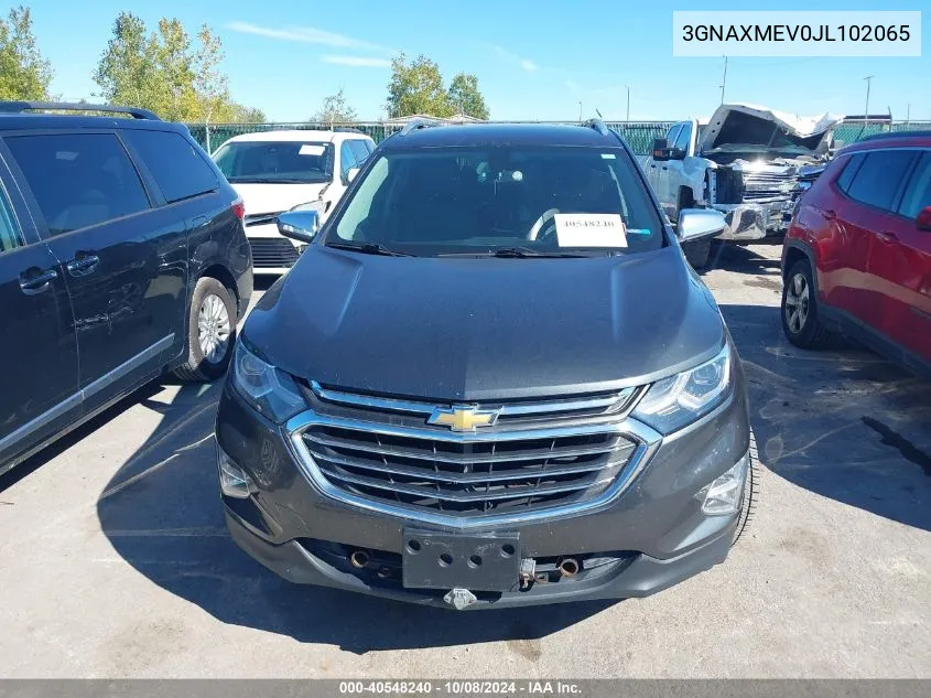 3GNAXMEV0JL102065 2018 Chevrolet Equinox Premier