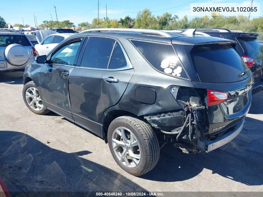 3GNAXMEV0JL102065 2018 Chevrolet Equinox Premier