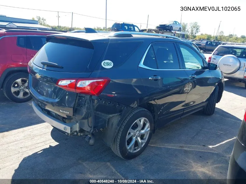 3GNAXMEV0JL102065 2018 Chevrolet Equinox Premier