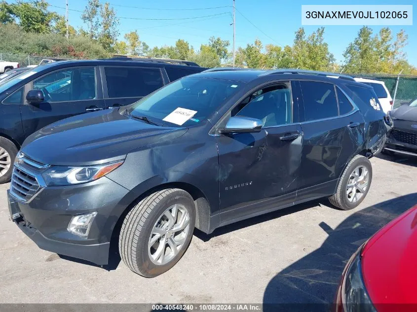 3GNAXMEV0JL102065 2018 Chevrolet Equinox Premier