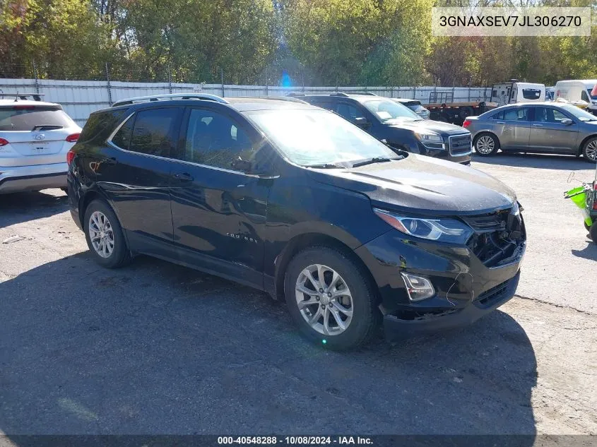 2018 Chevrolet Equinox Lt VIN: 3GNAXSEV7JL306270 Lot: 40548288