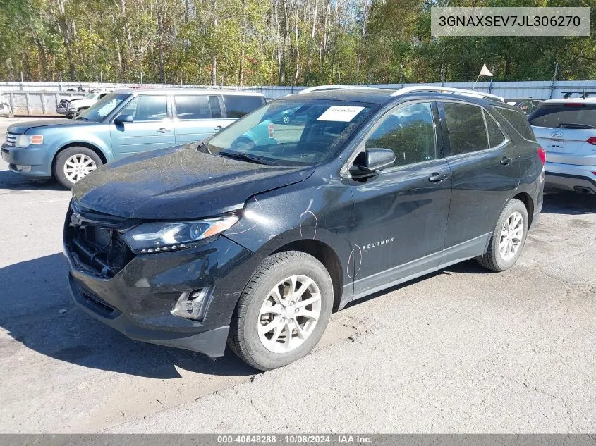 2018 Chevrolet Equinox Lt VIN: 3GNAXSEV7JL306270 Lot: 40548288