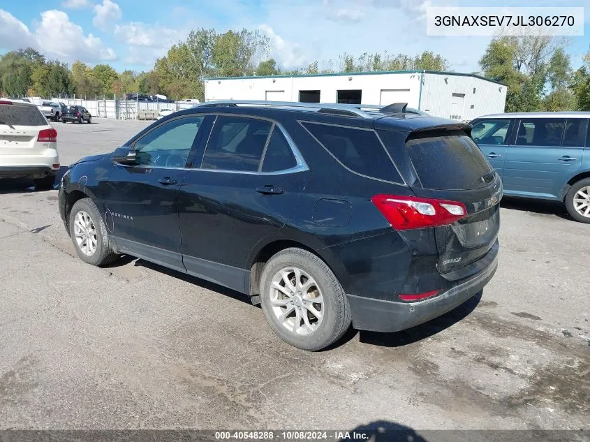 2018 Chevrolet Equinox Lt VIN: 3GNAXSEV7JL306270 Lot: 40548288