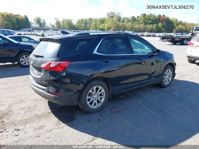 2018 Chevrolet Equinox Lt VIN: 3GNAXSEV7JL306270 Lot: 40548288