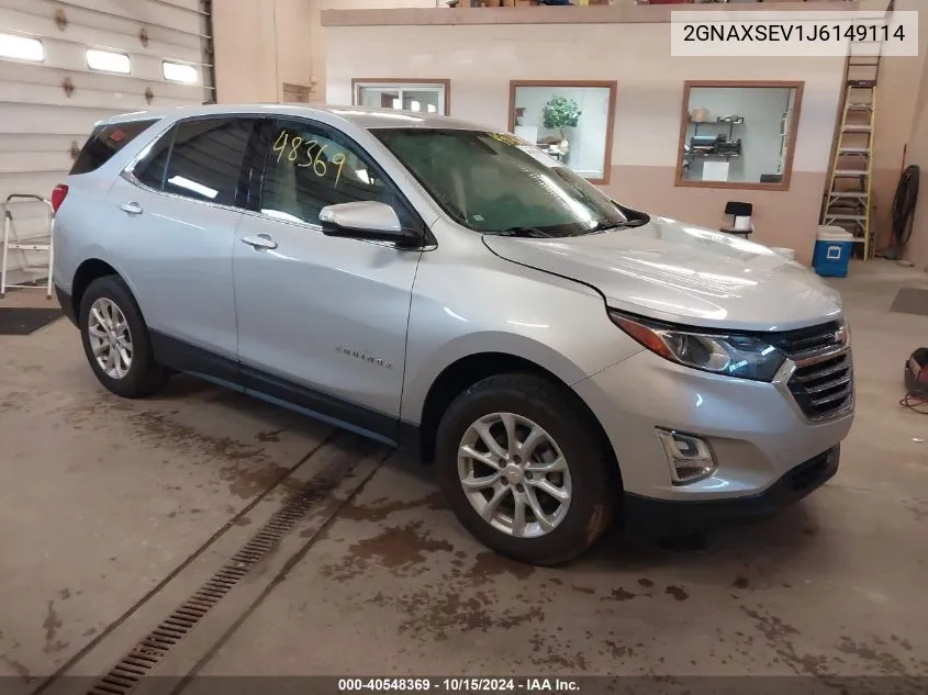 2018 Chevrolet Equinox Lt VIN: 2GNAXSEV1J6149114 Lot: 40548369