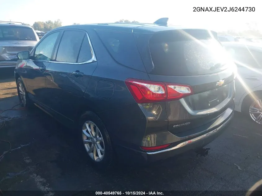 2018 Chevrolet Equinox Lt VIN: 2GNAXJEV2J6244730 Lot: 40549765