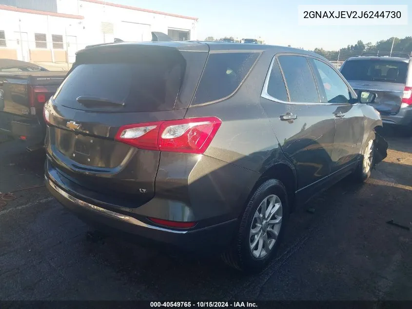 2018 Chevrolet Equinox Lt VIN: 2GNAXJEV2J6244730 Lot: 40549765