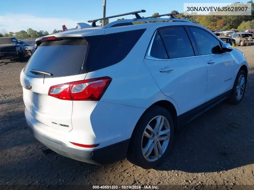 2018 Chevrolet Equinox Premier VIN: 3GNAXVEV6JS628907 Lot: 40551203