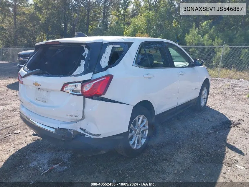 2018 Chevrolet Equinox Lt VIN: 3GNAXSEV1JS546887 Lot: 40552455