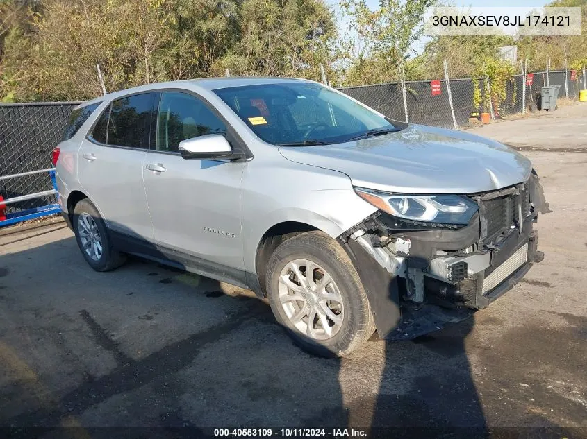 2018 Chevrolet Equinox Lt VIN: 3GNAXSEV8JL174121 Lot: 40553109