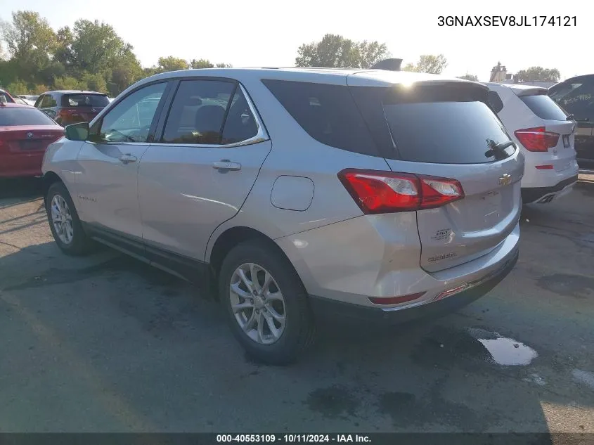 2018 Chevrolet Equinox Lt VIN: 3GNAXSEV8JL174121 Lot: 40553109