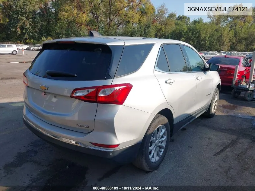 2018 Chevrolet Equinox Lt VIN: 3GNAXSEV8JL174121 Lot: 40553109