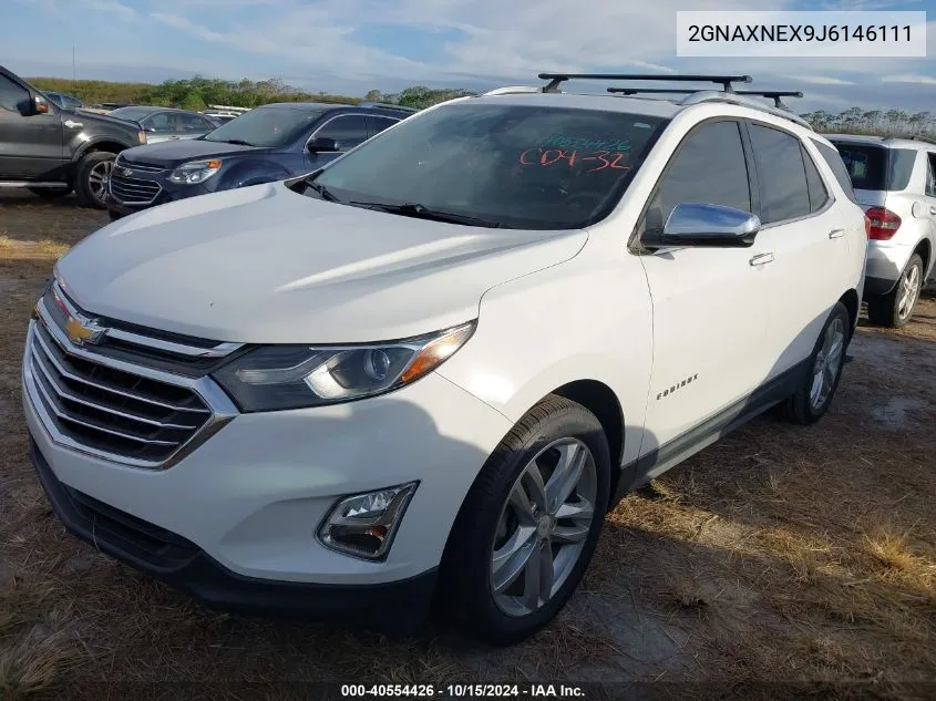 2018 Chevrolet Equinox Premier VIN: 2GNAXNEX9J6146111 Lot: 40554426