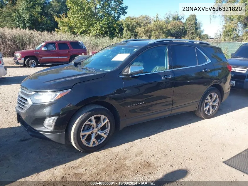 2018 Chevrolet Equinox Premier VIN: 2GNAXVEV6J6321820 Lot: 40555391