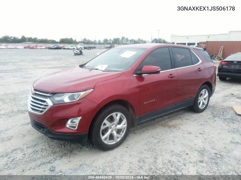 3GNAXKEX1JS506178 2018 Chevrolet Equinox Lt