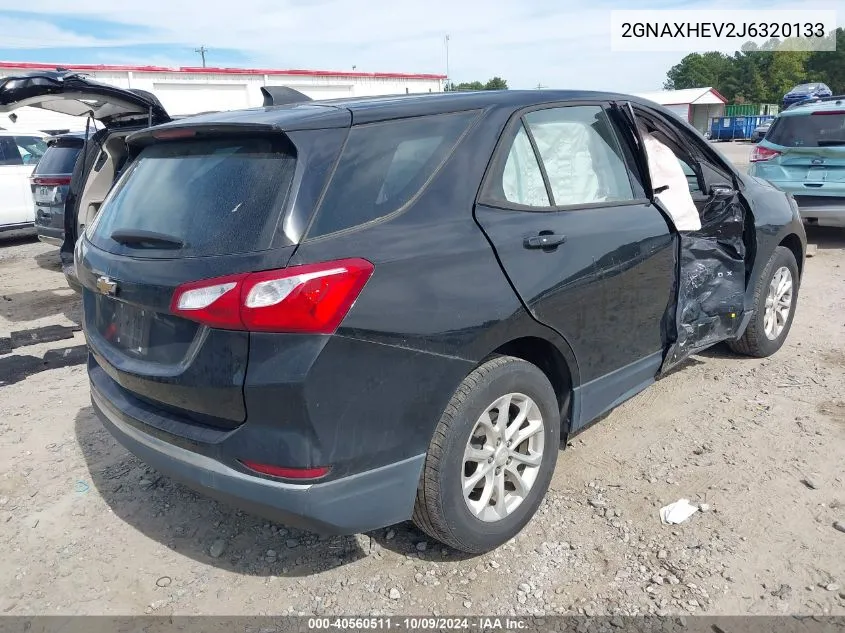 2018 Chevrolet Equinox Ls VIN: 2GNAXHEV2J6320133 Lot: 40560511