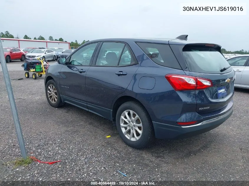 2018 Chevrolet Equinox Ls VIN: 3GNAXHEV1JS619016 Lot: 40564489