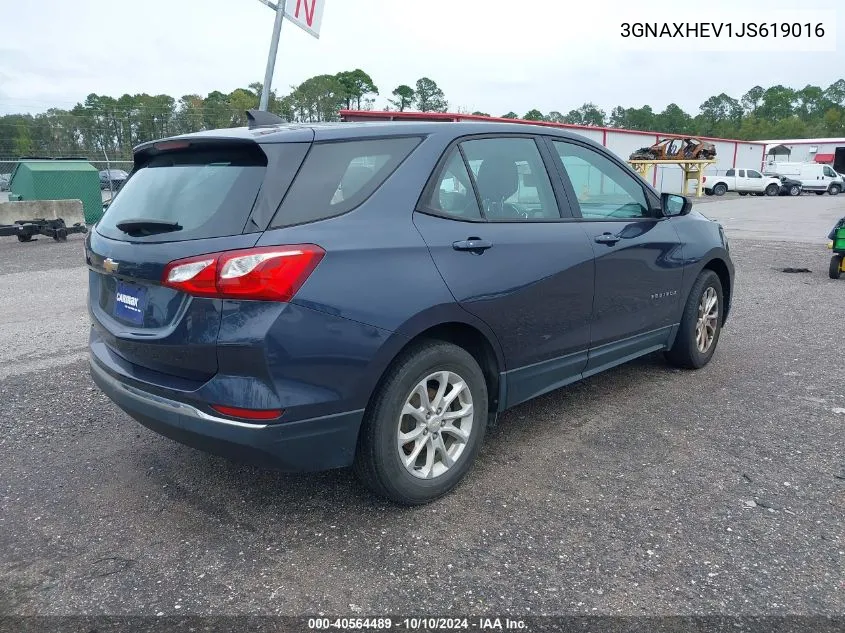 2018 Chevrolet Equinox Ls VIN: 3GNAXHEV1JS619016 Lot: 40564489