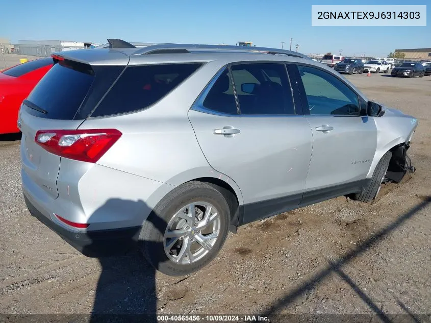 2018 Chevrolet Equinox Lt VIN: 2GNAXTEX9J6314303 Lot: 40565456