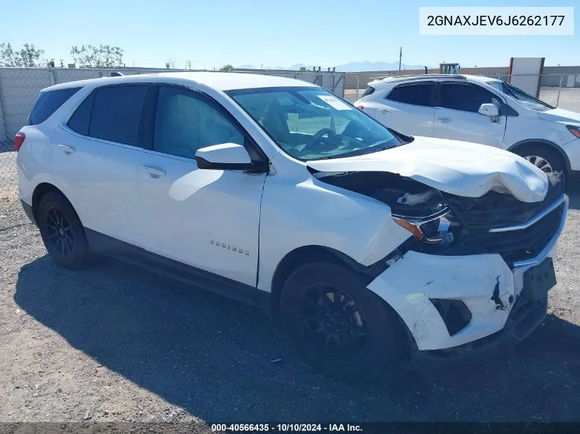 2018 Chevrolet Equinox Lt VIN: 2GNAXJEV6J6262177 Lot: 40566435