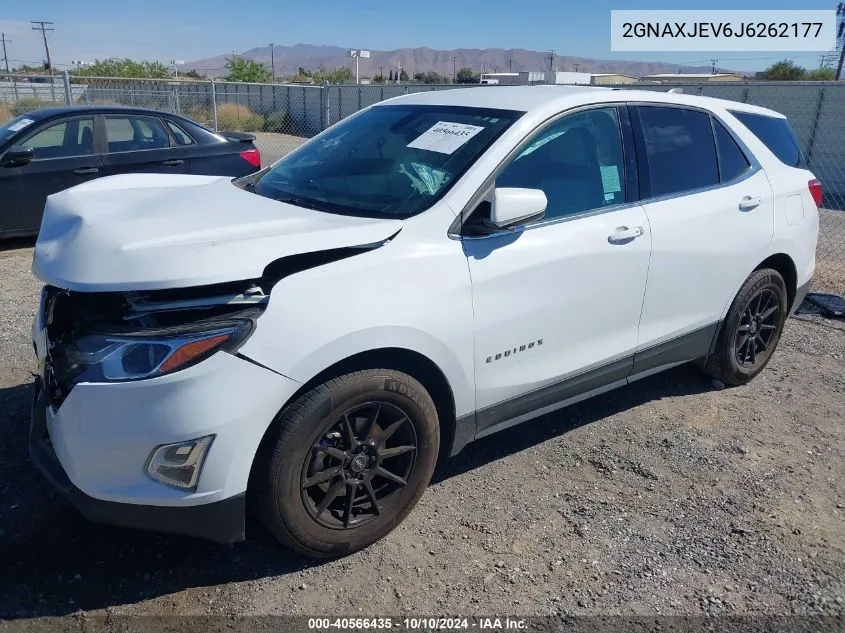 2018 Chevrolet Equinox Lt VIN: 2GNAXJEV6J6262177 Lot: 40566435