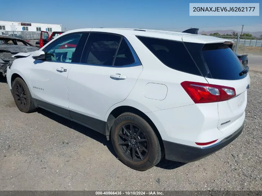 2018 Chevrolet Equinox Lt VIN: 2GNAXJEV6J6262177 Lot: 40566435