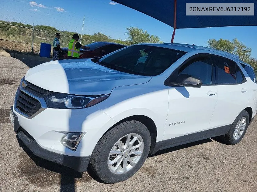 2018 Chevrolet Equinox Ls VIN: 2GNAXREV6J6317192 Lot: 40574448