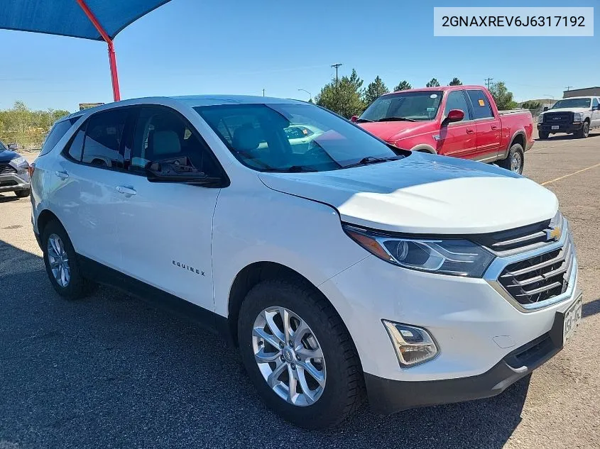 2018 Chevrolet Equinox Ls VIN: 2GNAXREV6J6317192 Lot: 40574448