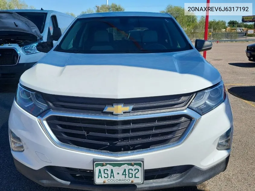 2018 Chevrolet Equinox Ls VIN: 2GNAXREV6J6317192 Lot: 40574448