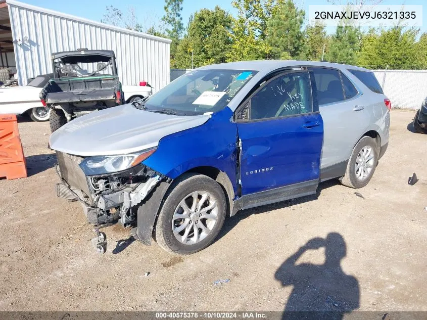 2018 Chevrolet Equinox Lt VIN: 2GNAXJEV9J6321335 Lot: 40575378