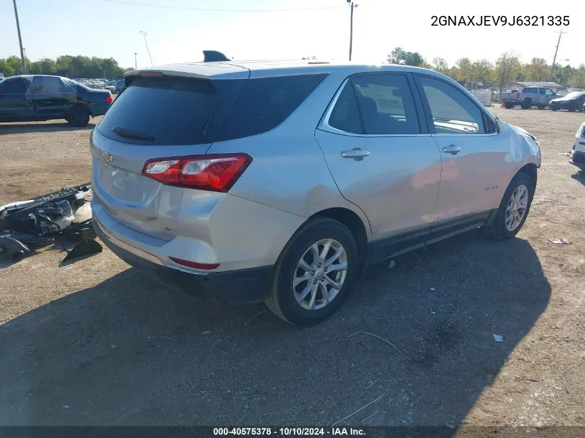 2018 Chevrolet Equinox Lt VIN: 2GNAXJEV9J6321335 Lot: 40575378