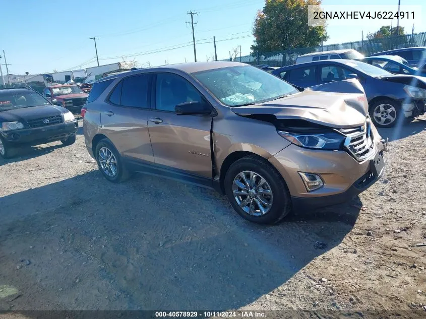 2018 Chevrolet Equinox Ls VIN: 2GNAXHEV4J6224911 Lot: 40578929